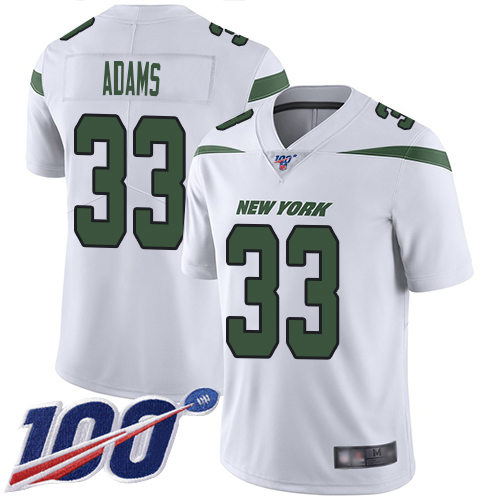 New York Jets Limited White Youth Jamal Adams Road Jersey NFL Football #33 100th Season Vapor Untouchable